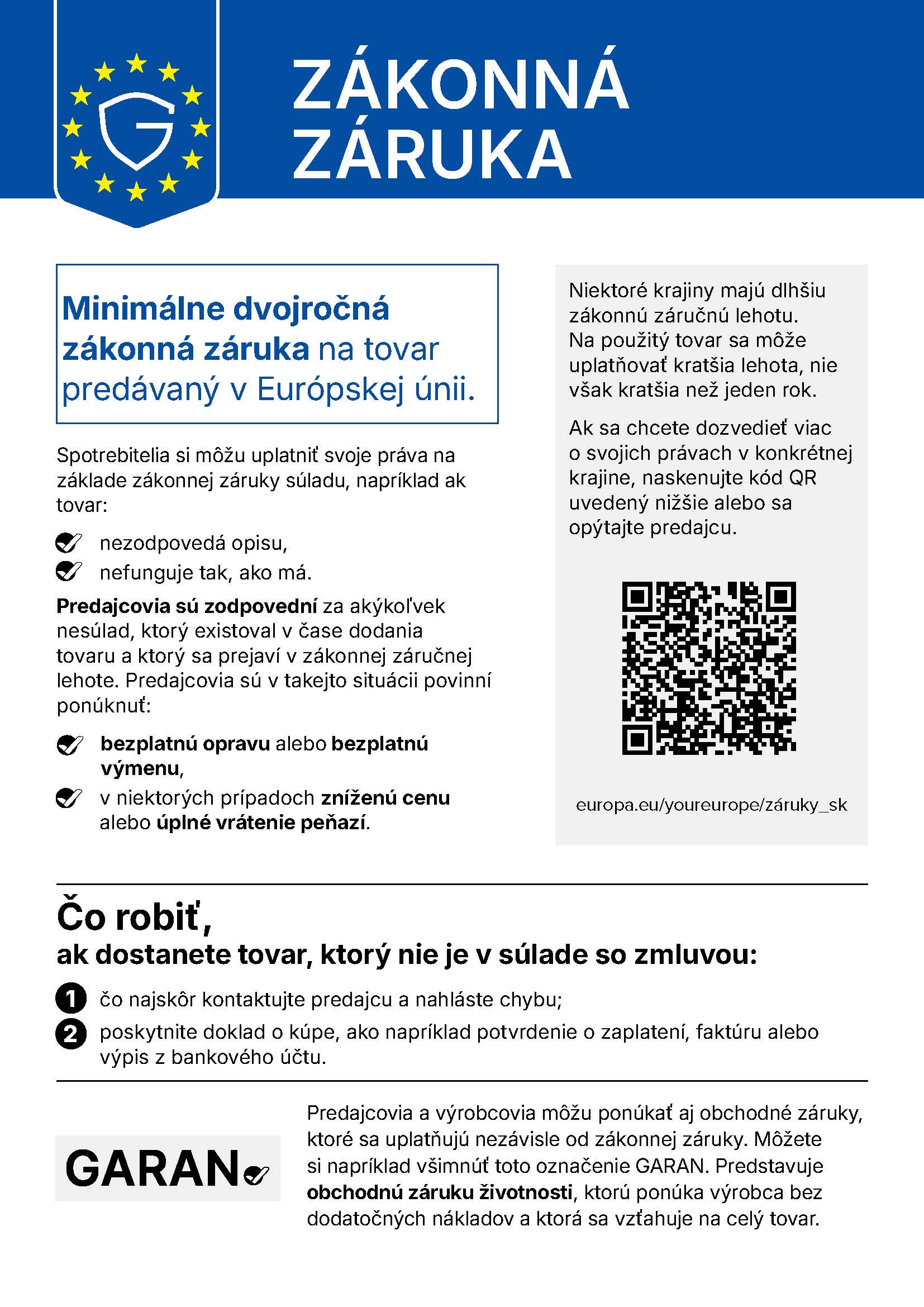 Zákonná záruka EÚ